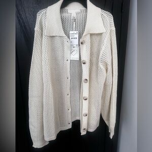 By Design Open Knit Cardigan Plus Size 2x